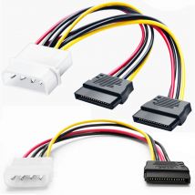 Cavo adattatore di alimentazione HDD seriale IDE Molex da 4 pin a SATA 2 Connettore per disco rigido Cavo di prolunga Molex SATA da maschio a femmina