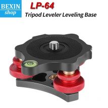 Treppiede fotografico Livellatore rapido Base di livellamento a tre ruote con livella a bolla / 3 quadranti e vite da 3/8 pollici per treppiede per fotocamera DSLR