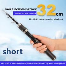 1,5/1,68/1,8 m Teleskop Angelrute Tragbare Ultra Kurze Carbon Faser Meer Pole Praktische Outdoor Angeln Zubehör 32 cm