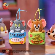 Genuine Tom and Jerry Plush Doll Cat Mouse Canned Series Bag Schoolbag Keychain Dolls Decoration Stuffed Toys Girls Gifts