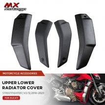 Obere untere Kühler abdeckung Seitenwände für Ducati Street fighter v4 v4s 2015-2018 Motorrad teile Kohle faser Wassertank schutz