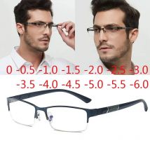 Nowe okulary dla krótkowzrocznych z półmetalową oprawką Unisex Prescription Myopia 0 -0.5 -1 -1.5 -2 -2.5 -3 -4 -5 -6 Unisex óculos de leitura