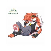 EARLFAMILY 13cm x 9.6cm for Fox Furry Car Stickers Occlusion Scratch Laptop Trunk RV Decoration Vinyl Car Wrap Decal