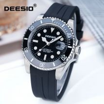 Deesio Herren-Armbanduhr, vollautomatisch, mechanisch, Edelstahlgehäuse, 41 mm großes Zifferblatt, wasserdichtes Nachtlicht, klassische Herrenuhr