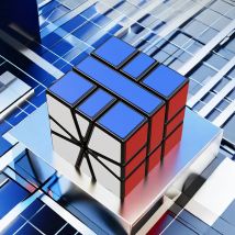 SENGSO Speed Magic Cube Puzzle SQ-1, schwarze Aufkleber, speziell geformt, verstellbar, glatt, Magico Cubo Square, für Kinder, Lernspielzeug