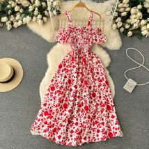 YuooMuoo Chic Fashion Floral Print Lange Sommer Kleid Frauen Urlaub Stil A-line Off Schultern Strand Kleid Koreanische Party Vestidos