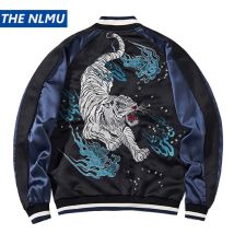 Herren Tiger bestickte Baseballjacke Frühling Herbst Streetwear Japanische Sukajan Souvenir Jacken Unisex Varsity Mäntel