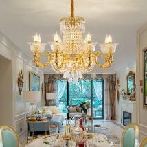 Neues Design, europäischer Wohnzimmer-Kristall-Kronleuchter in voller Größe, luxuriöse Atmosphäre, Villa, Flur, Licht, französisches High-End-Esszimmer, Schlafzimmer