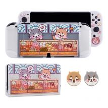 Cooking Cat Dog Switch OLED Shell Matte Transparent TPU Protective Case For Nintendo Switch OLED NS JoyCon Controller Accessorie