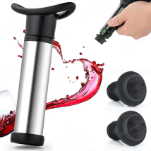Conservatore per pompa a vuoto Set salvaspazio per vino Tappi per vino sottovuoto per vino bianco/birra Acciaio inossidabile Mantieni il vino fresco