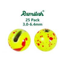 25er-Pack, 21 bemalte Farben, Farben 3,0–6,4 mm, geschlitzte Perlen zum Fliegenbinden