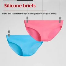 Silikon-Unterwäsche, wasserdichte Badehose, Tauchen, heiße Quelle, Damen-Menstruationsschwimmen, Gummihose, Slips, bunt, weich, Party