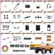 MN168 Rc Car Original Parts of Housing Front and Rear Bridge Electric Modulation Receiver Connecting Rod Girder Motor Wave Box