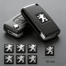 5/10Pcs Aluminium Auto Fernbedienung Schlüssel Emblem Aufkleber Für Peugeot 206 307 308 207 3008 208 407 508 2008 5008 301 406 408 607 4008