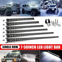 Braveway 6D 20 "26" 32 "pollici fila singola sottile barra luminosa a LED 6500K Spot Flood Combo fuoristrada SUV barca ATV luce da lavoro 4x4 auto 12V 24V
