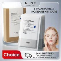 NING DERMOLOGIE Maschera idratante schiarente all'acido ialuronico 4D con niacinamide e ceramide per una pelle liscia