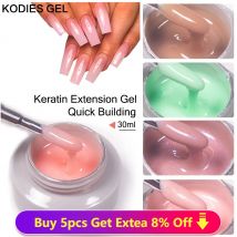 KODIES GEL Builder Nail Gel for Extension 30ML Semi Permanent UV/LED Poly Hard Gel Keratin Protein Varnish for Nail Art Manicure