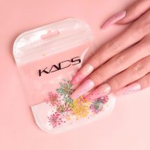 Kads 18 teile/beutel trockene Blume Nail Art gemischte Farben 3d Nail Art Dekoration natürliche Sternen blume Aufkleber DIY Maniküre Zubehör