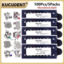 100 Stücke/5 Packs Dental Klammern Kieferorthopädische Metall Klammer Roth MBT 022 018 345 Haken Monoblock/Split Zahnmedizin Material zahnarzt Werkzeug