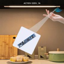 Sensore di movimento manuale AC110V-220V Interruttore della luce a LED, non è necessario perforare fori per controllare l'interruttore del sensore di luce dell'armadio