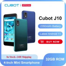 Cubot Smartphone Mini Phone-J10 da 4 pollici, 32 GB ROM 2350 mAh 5 MP Fotocamera posteriore Google Android 11 Doppia scheda SIM Telefono 3G Face ID