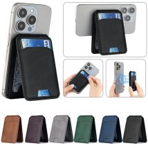 Custodia a portafoglio in pelle magnetica di lusso per Magsafe per iPhone 16 15 14 13 12 Pro Max Porta carte Custodia per telefono Accessori
