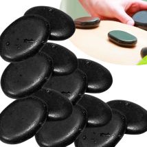 12 Stück 4 x 6 cm Spa Hot Stone Beauty Stones Massage Lava Naturstein Hot Stress abbauen RELAX Jade Massage Set Zehenmassage