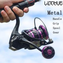 LINNHUE Angelrolle 1000–7000 Metallkugelgriff 8 kg 5,2:1 Übersetzungsverhältnis Hochgeschwindigkeits-Spinnrolle Karpfen-Angelrollen für Salzwasser