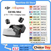 1948 eu Ship】DJI Mic Mini (2 TX + 1 RX + custodia di ricarica) microfono Wireless con cancellazione intelligente del rumore Audio di alta qualità