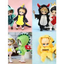 Cute Dinosaur Animal Monster Unicorn Doll Clothes Accessories Funny Angel Clothing For Ob11,Obitsu 11,Molly, Gsc,1/12 Bjd Doll
