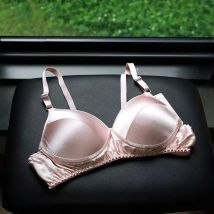 Sommer Maul beers eide ohne Bügel, dünner doppelseitiger BH aus Crê pe-Satin-Seide, atmungsaktive Dessous für Damen glänzend