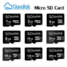 Karta pamięci Cloudisk Micro SD U3 128GB 64GB 32GB 256GB V30 C10 16GB 8GB 4GB 2GB 1GB A1 Karty