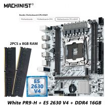 MACHINIST Bianco X99 PR9-H Scheda madre combo Intel Xeon E5 2630 V4 LGA 2011-3 CPU DDR4 16GB RAM NVME m.2 Set kit opzionale