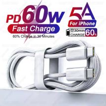 PD 60 W Schnellladegerät 5 A USB C auf Typ C Kabel für Apple iPhone 16 15 Pro Max Plus Schnellladung für Huawei Samsung Xiaomi Kabel