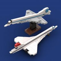 MOC Mini Transport Aircraft Building Blocks  Airliner Airplane Bricks Toys Kids Gift