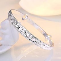 Fine 925 Sterling Silver Original Romantic Gypsophila Star Bangles For Women Bracelets Fashion Party Wedding Accessories Jewelry