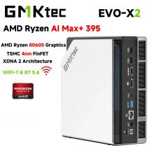 GMKtec EVO-X2 AI Mini PC AMD Ryzen Al Max+ 395 LPDDR5X 64GB/128GB 2TB PCie4.0 SSD WIFI7 BT5.4 2.5G USB4 Komputer stacjonarny do gier