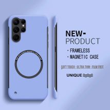 Ultradünne magnetische harte PC-Rahmenlose Handyhülle für Magsafe Samsung Galaxy S25 S24 S23 FE Plus S25 Ultra Matte Slim Cover