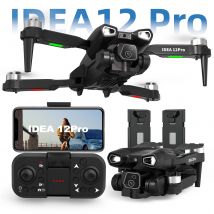 IDEA12Pro Drone con fotocamera per adulti 4K 2 batterie Doppia fotocamera RC Quadcopter 5G WiFi FPV Flusso ottico senza spazzole per principianti CO