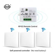 LVGEMSS Smart Wireless Switch RF433 Self-Powered Push Button Wall Panels Remote Controller Light Switch Waterproof Wall Switch