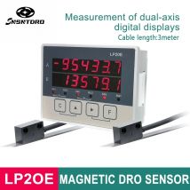 LP20E 2-Achsen-Ziffernanzeige DRO Magnetsensor Magnetband Verdrängung Anzeige Skala CNC-Drehmaschine Werkzeug Holzbearbeitung