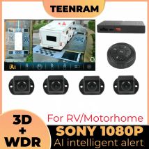 For RV Touring car Motorhome AI 360 Panoramic 3D Bird Eye View Camera Car System AHD 1080P with AI Intelligent Recognition