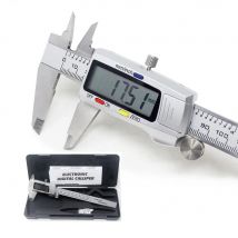 6 Cal 150mm cyfrowy Suwmiarka ze stali nierdzewnej Mikrometr Narzędzie pomiarowe Głębokość Linijka Messschieber Paquimetro