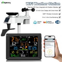 Stazione meteorologica WiFi Wireless 14 in 1 con display a colori Sincronizzazione in tempo reale in condizioni atmosferiche sotterranee Portata 100 m Sensore Smart Home
