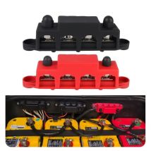 Bus Bar 48V 250A DC Power Distribution Block For Boat Truck RV Caravan Car M8 M10 Stud 5/16" 3/8" Studs Electro Junction 4 Ways