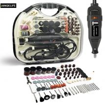 JANGKLIFE 110V 220V Elektronarzędzia Mini Wiertarka Szlifierka Grawerka Polerka z Zestawem Narzędzi Obrotowych do 3000 4000
