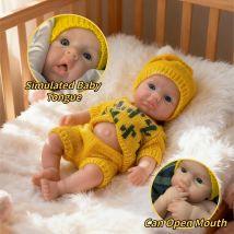 13 Zoll lebensechte wachse Silikon Loulou Mädchen mehrere Schichten Malerei Körper Details Soft Touch offene Mund wiedergeborene Puppe als Geschenk