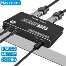 Navceker 4K 60Hz HDMI USB 3.2 Capture Bypass HDCP USB C Grafikkarte 1080P 240FPS Video Grabber Live-Streaming für PS5 Kamera XBox