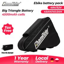 Batteria al litio triangolare ChamRider 48V 45AH / 52V 40,5AH 21700 celle per motore mozzo Commuter / Mountain E-Bike 1000W 2000W