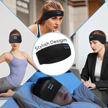 Cuffie Wireless BT Sportive con Maschera per Occhi e Fascia per la Testa, Auricolari BT Air Pro, Cuffie Senza Fili